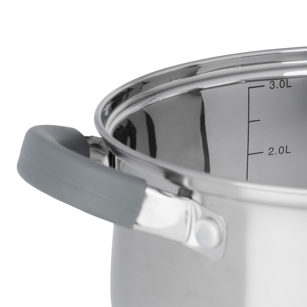 Набор кастрюль тм VETTA Вена 6 пр. (1,9л+3,6л+6,0л) со стекл. крышкой - #6