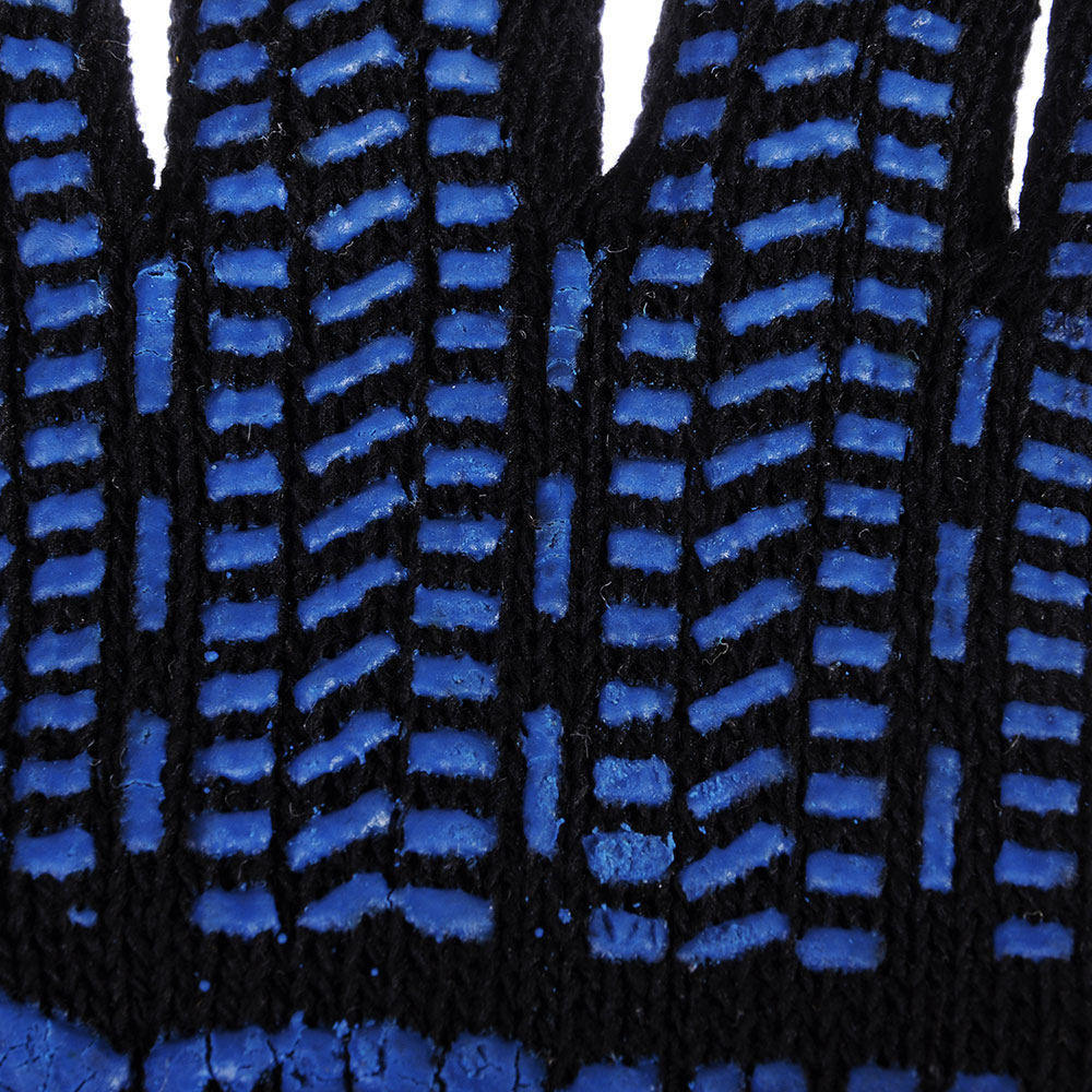 ЕРМАК Перчатки вязаные х/б двойные, зимние, с ПВХ покрытием, 5 нитей, черные, 120гр - #2