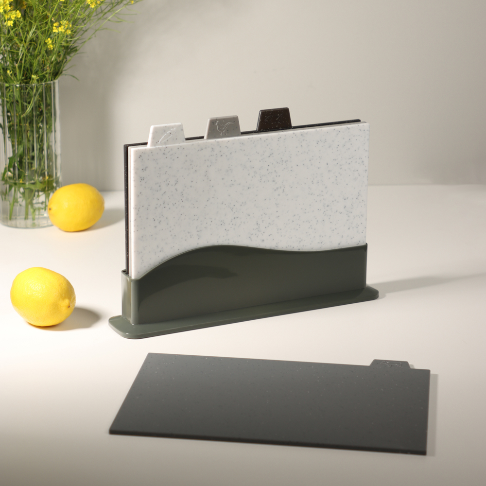 SATOSHI Набор досок разделочных на подставке 5пр, 30х22см, пластик - #13