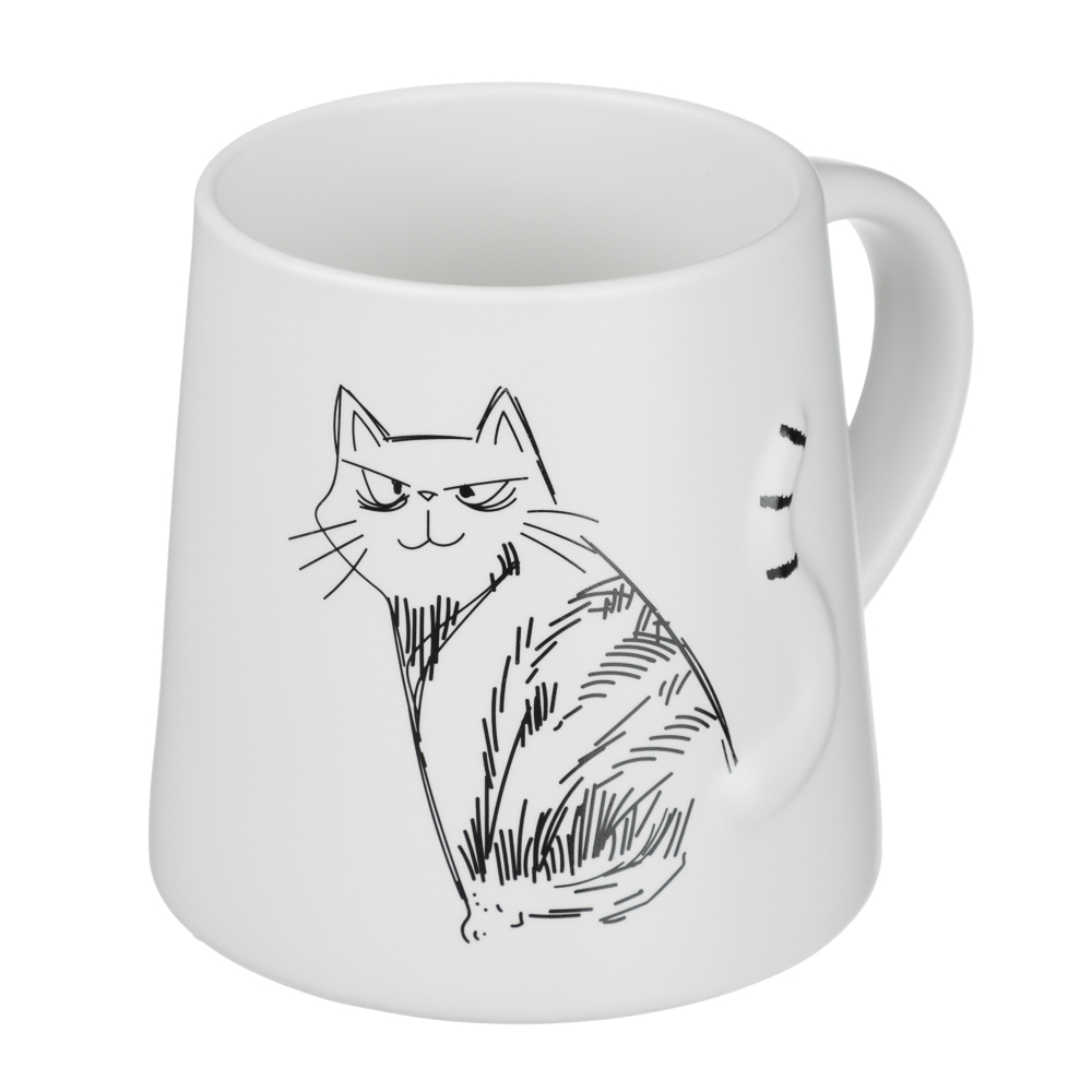 Кружка Коты тм MILLIMI, 410мл, 4 дизайна, фарфор - #3