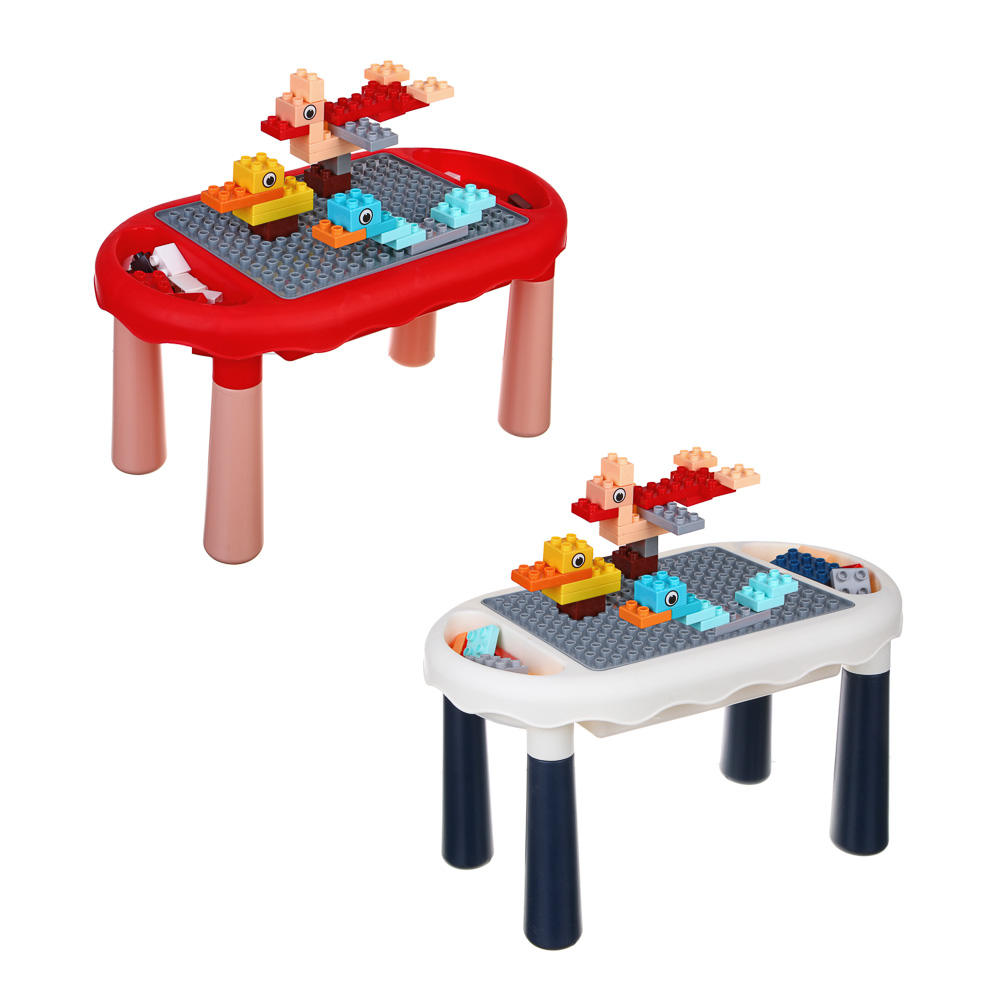 FLOMIK Стол для творчества 2 в 1, рисование и конструктор, детали и наклейки в комплекте, 2 цвета - #2