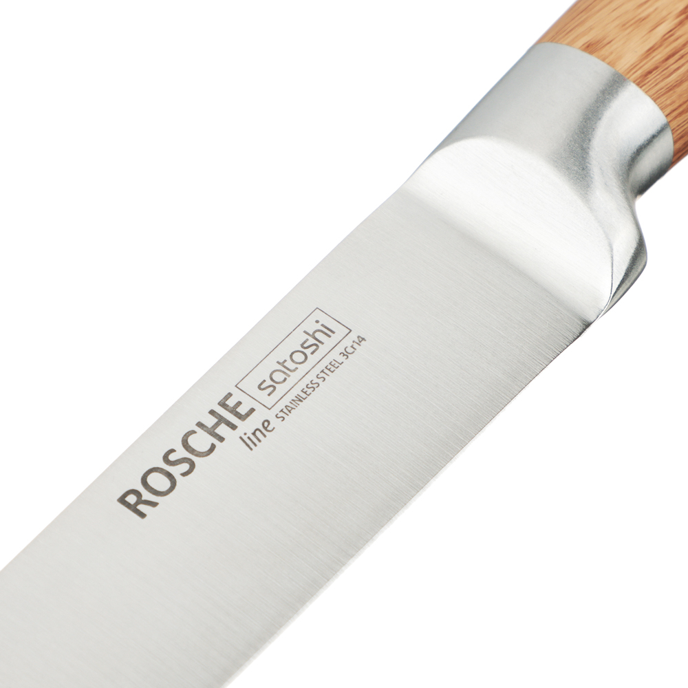SATOSHI Роше Набор ножей кухонных 6пр, подставка с полипропиленовыми разделителями - #8