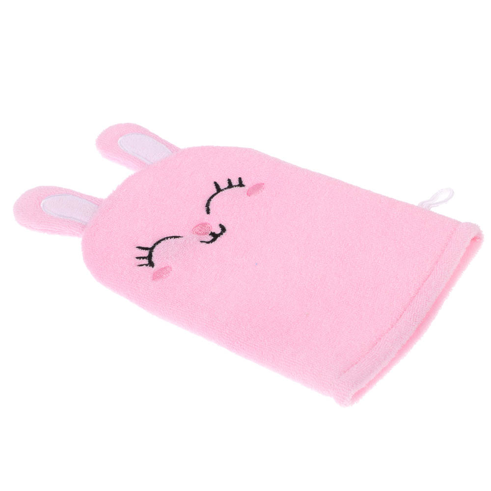 ЮL Мочалка рукавичка для ванны и душа в виде зверюшек, полиэстер, 18х13см, 3 дизайна, МС24-08 - #3