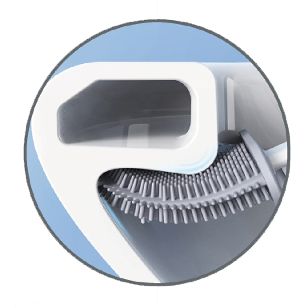 VETTA Ёрш для туалета силиконовый для труднодоступ.мест, на стену, полипропилен, 10х36,5см, 2 цвета - #2