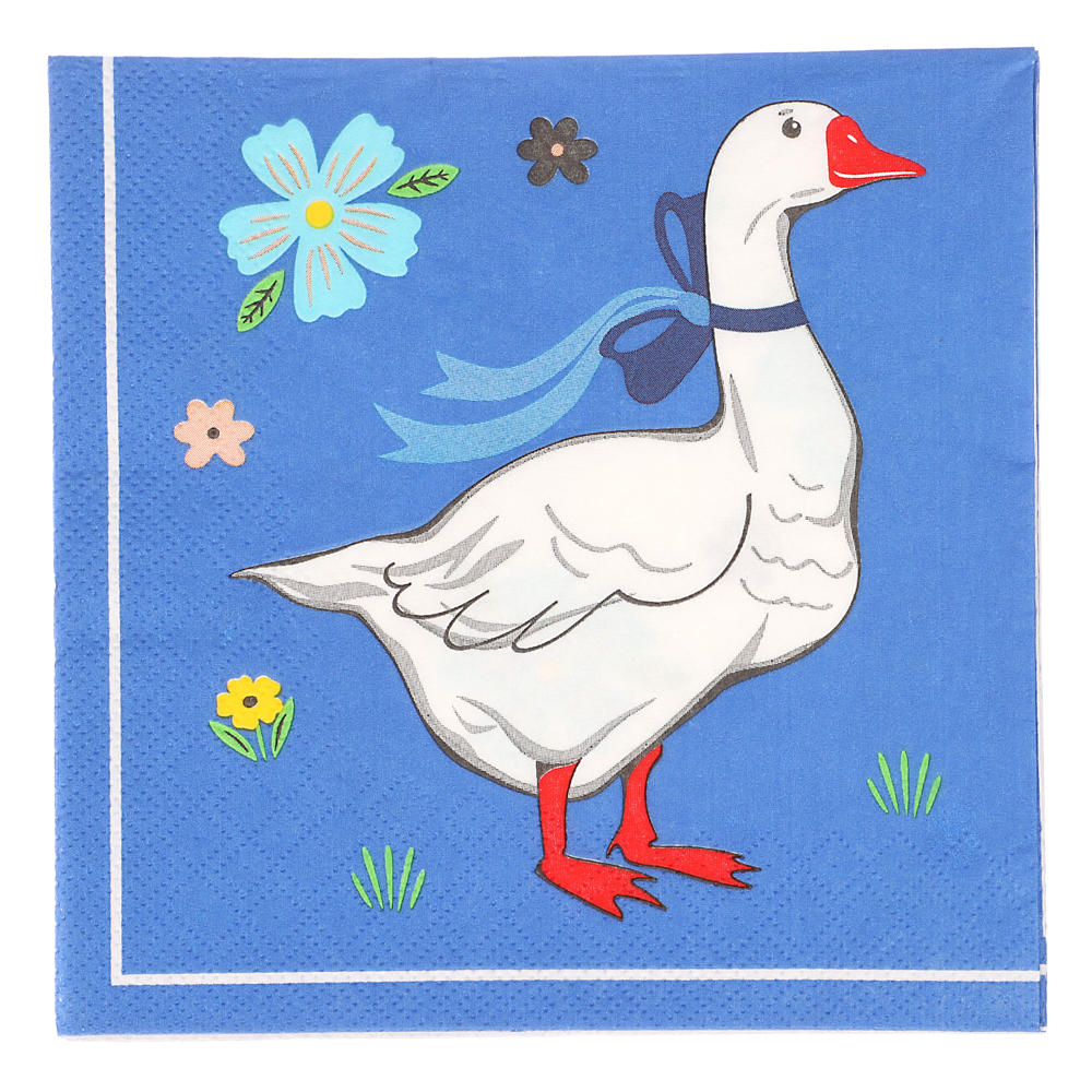 Салфетки бумажные трехслойные Гуси-1, 33*33 см, 20 шт - #1