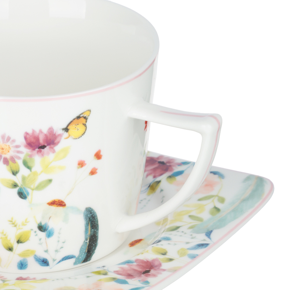 Набор чайный 2 пр., 250мл, MILLIMI, Цветы, фарфор - #6