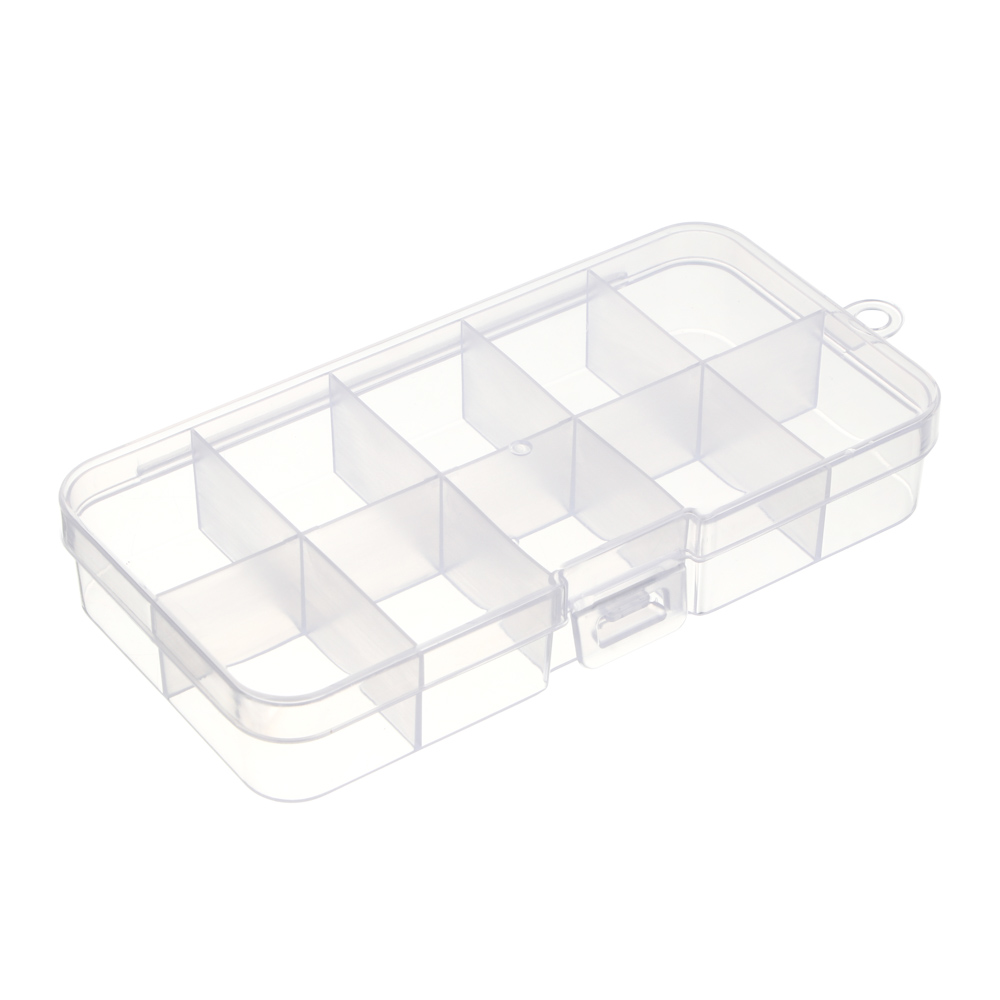 Контейнер для бисера 10 отделений, 12,7x6,5x2,3см, пластик - #1