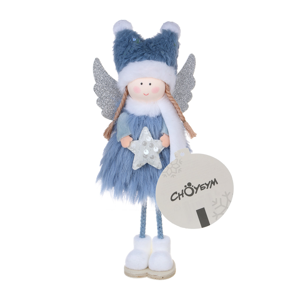 СНОУ БУМ Сувенир Ангелочек 11x4x25 см, полиэстер, синий - #6
