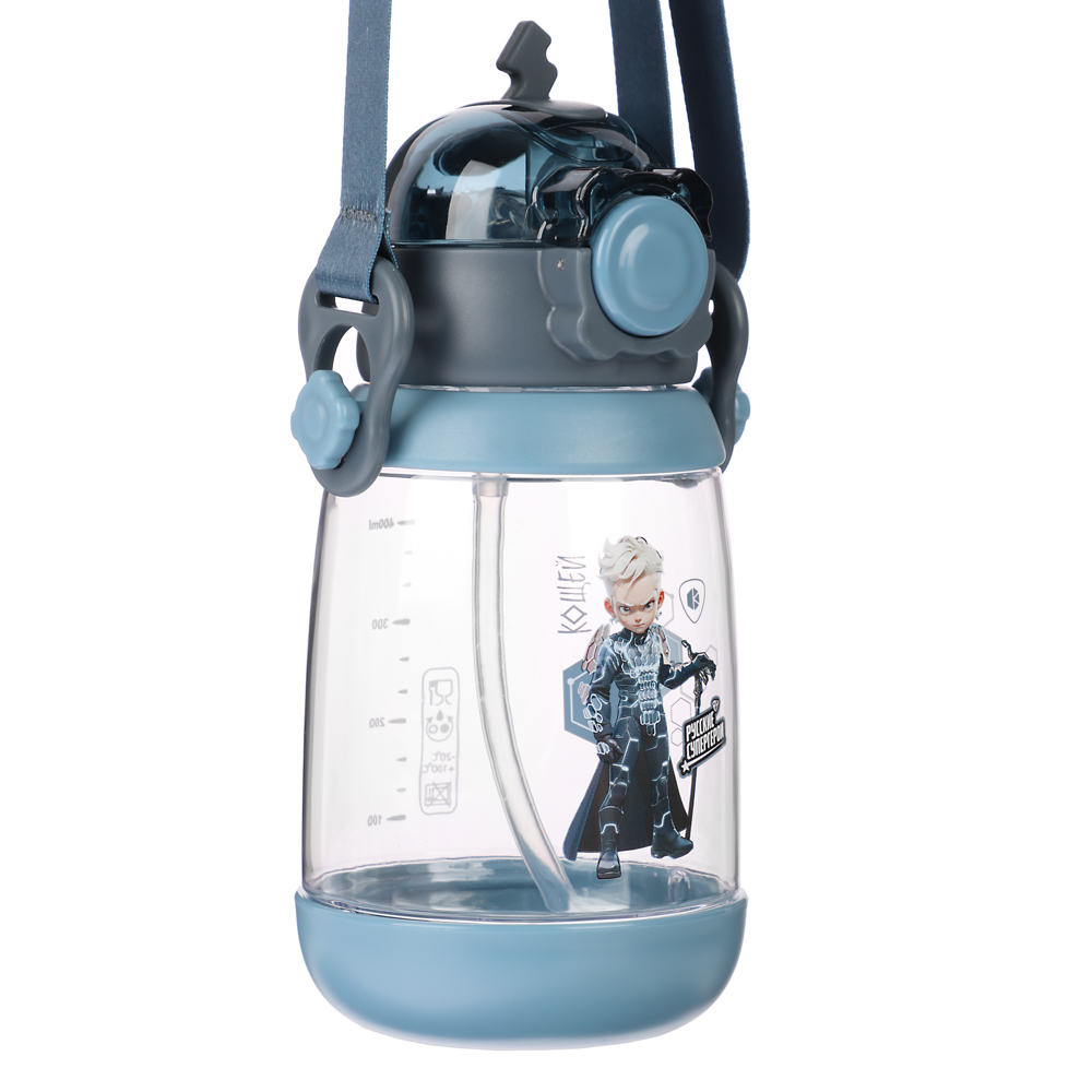 BY Русские Супергерои Бутылка детская с поильником, 8.5x19см,520мл,"Кощей" PC, PP, силикон - #4