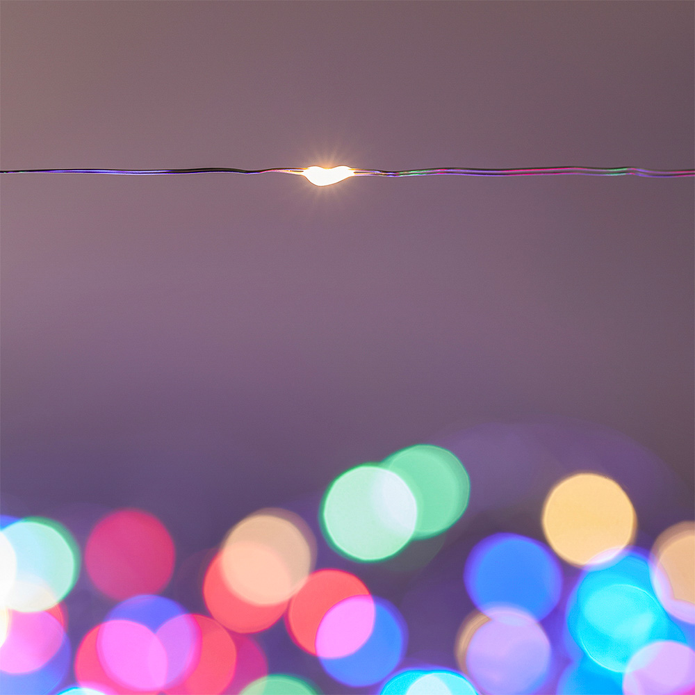 СНОУ БУМ Гирлянда эл. на елку 1.5-1.8м "Огоньки снежных эльфов" лучи росы, 216LED*мульти, 8реж, 220В - #11