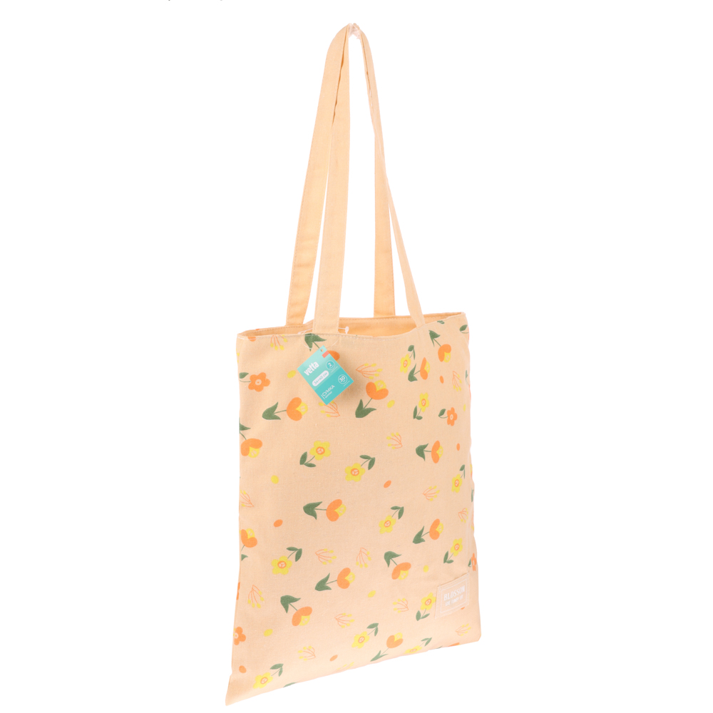 VETTA Сумка двухсторонняя с рисунком цветов и листьев, 34х40 см - #7