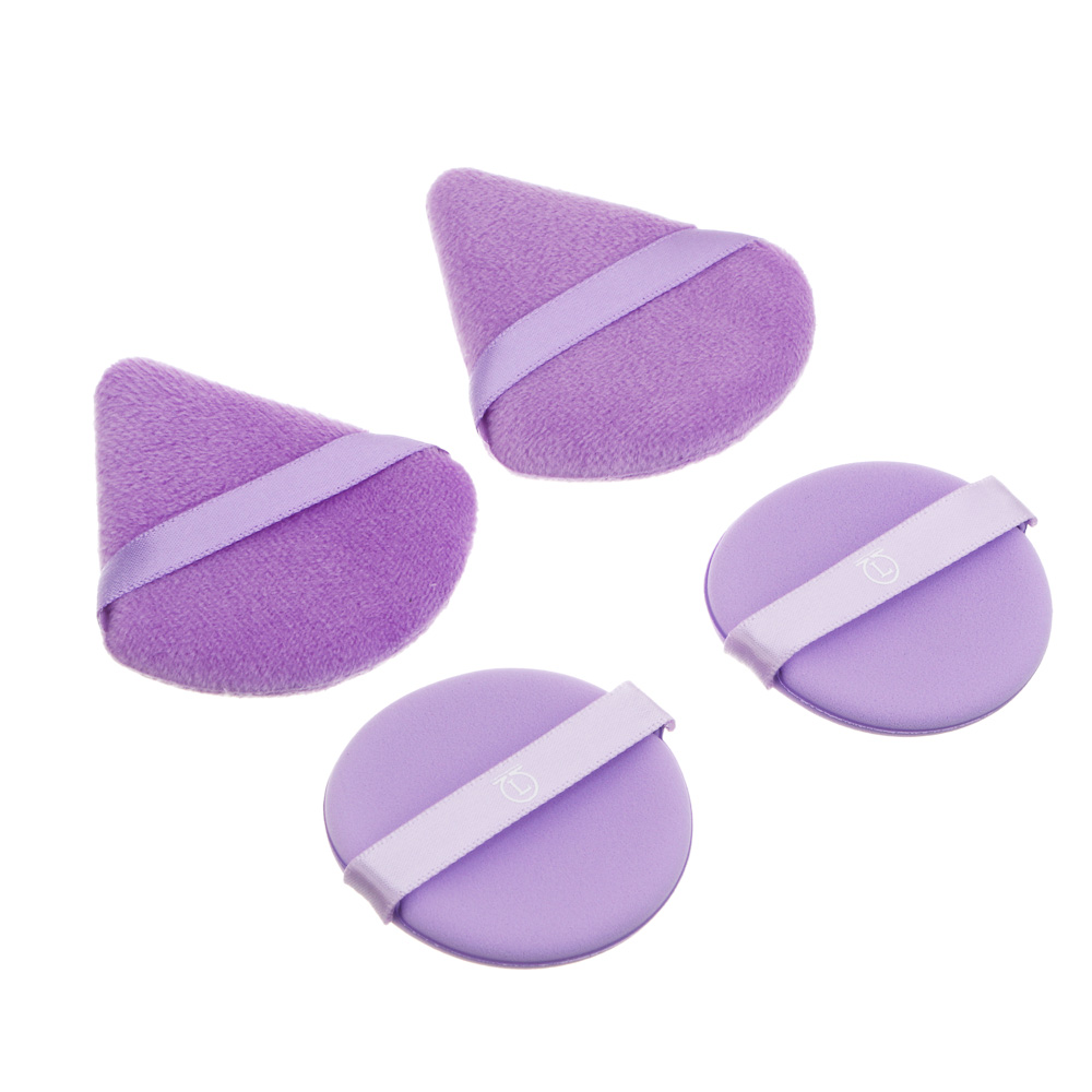 Набор для визажа (пуховка 6,5x7x0,7см, 2 шт., спонжи d5,5см 2 шт)в футляре тм ЮL, п/э, ПУ, 4 цвета - #3