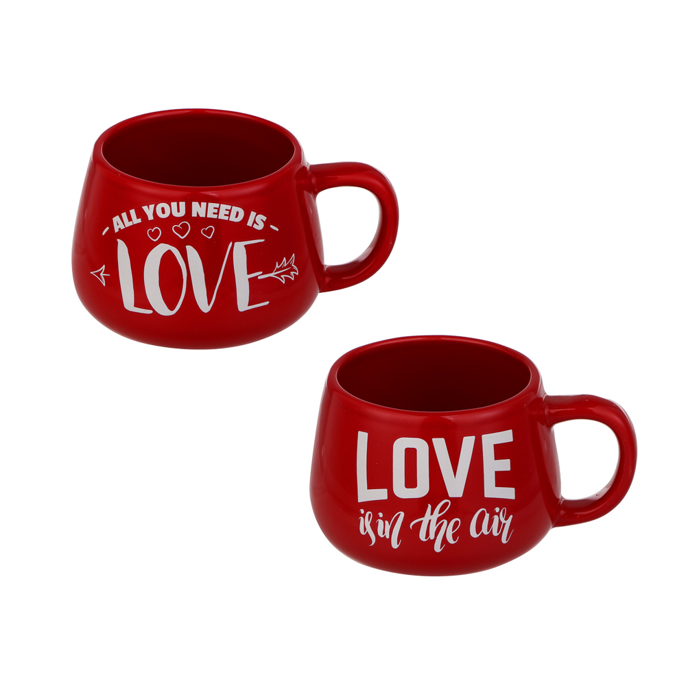 Кружка тм LADECOR "Love", 360 мл, керамика, 2 вида - #1