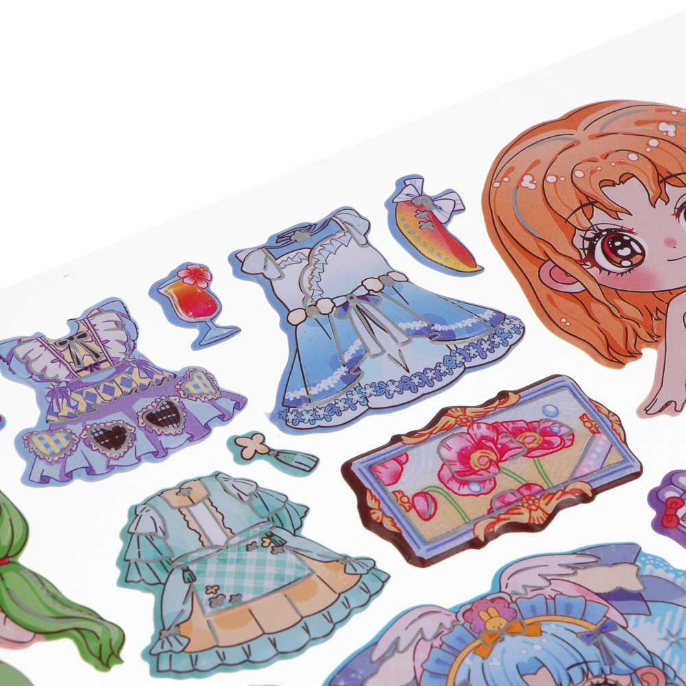 Набор для творчества с наклейками бумага, PP, PVC, 20х30см, 6 дизайнов - #8