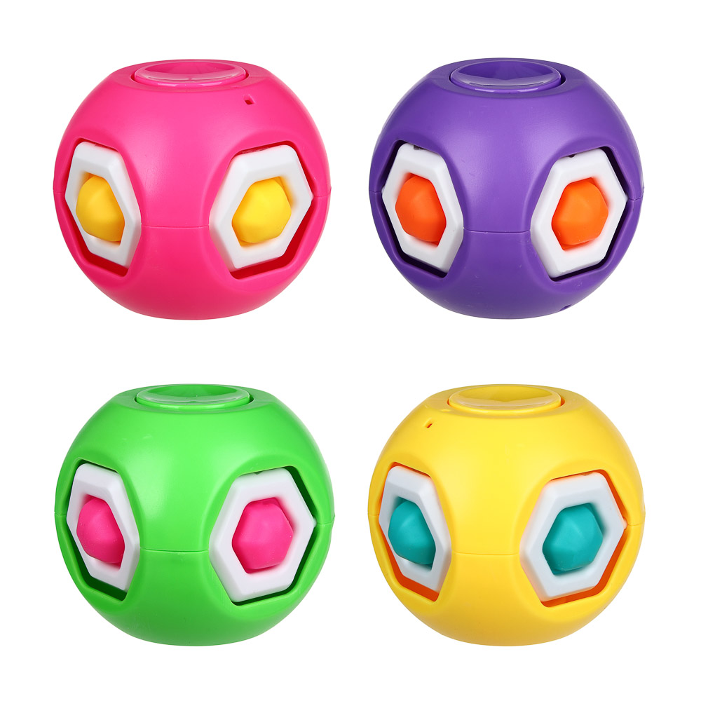 ИГРОЛЕНД Игрушка-антистресс с POP-it, ABS,PVC, 6х6х6см, 4 дизайна - #2
