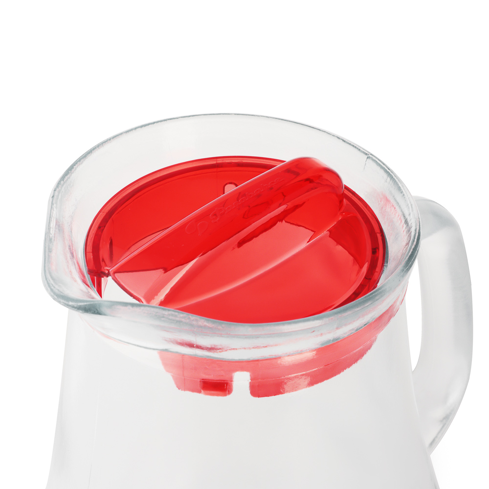 PASABAHCE Бистро Кувшин 1850мл, с красной крышкой, стекло, 80119SLBR - #3