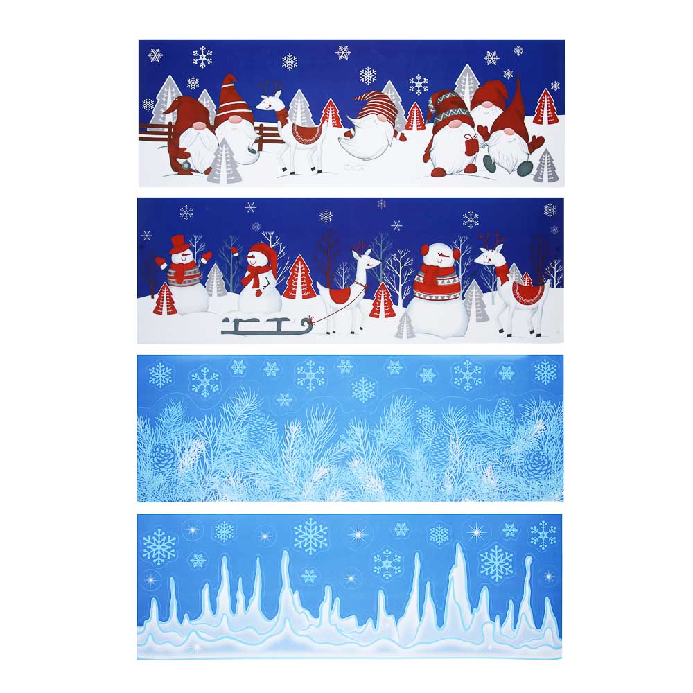 СНОУ БУМ Наклейка декоративная, 21x59,5 см, ПВХ, 4 дизайна - #1