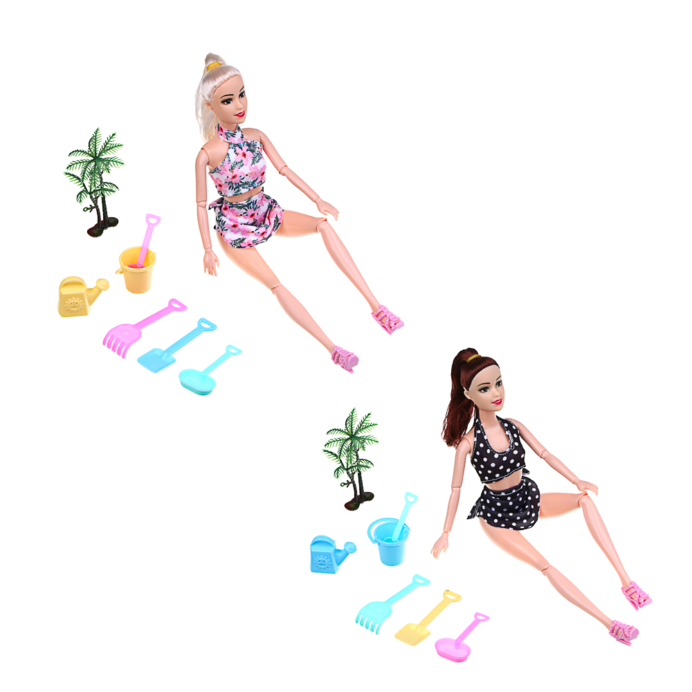 ИГРОЛЕНД Кукла с аксессуарами "На пляж" пластик, 16x5x32.5см, 2 дизайна - #2