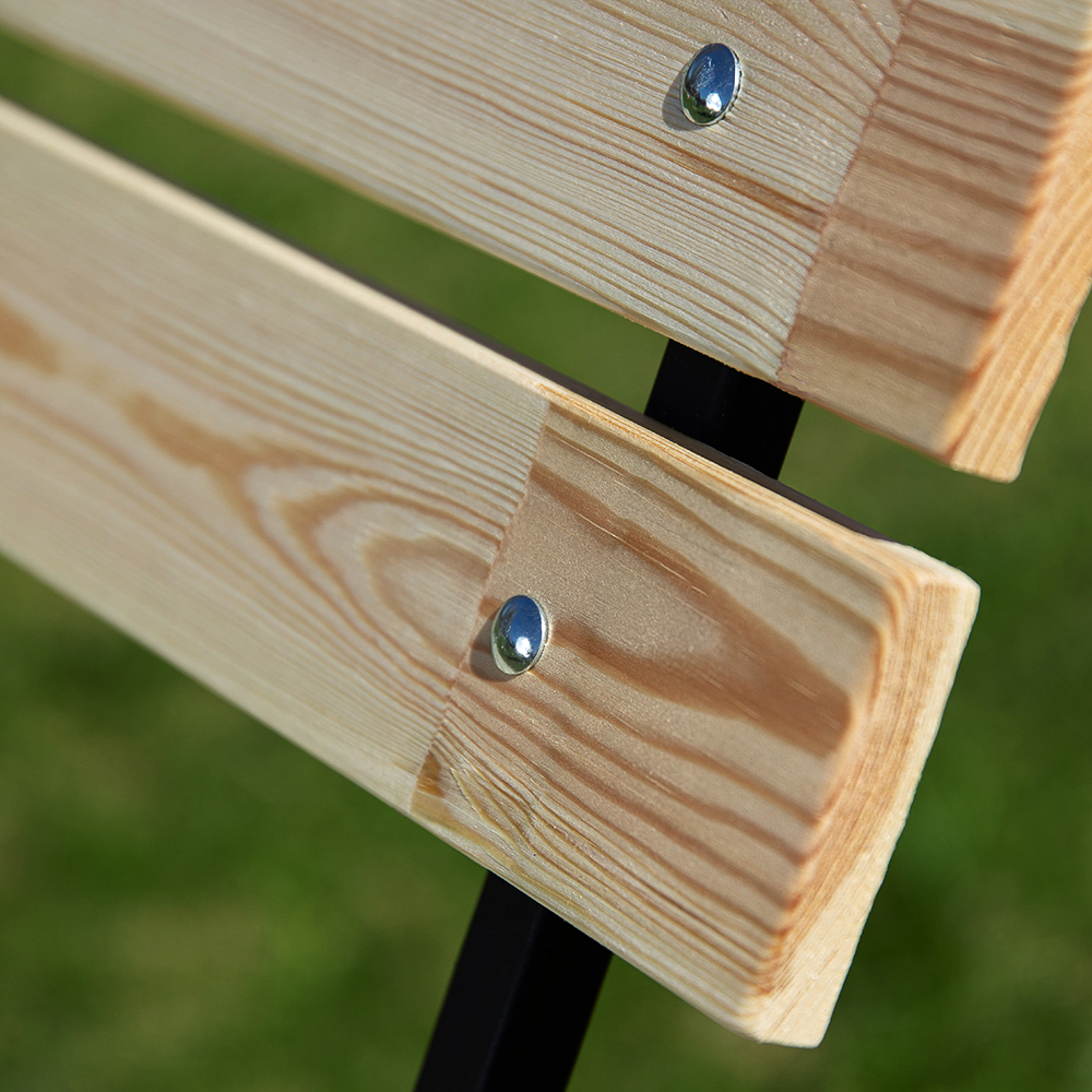 Скамейка "ХИТ" 118x51x86 см, древесина хвойных пород + металл - #12