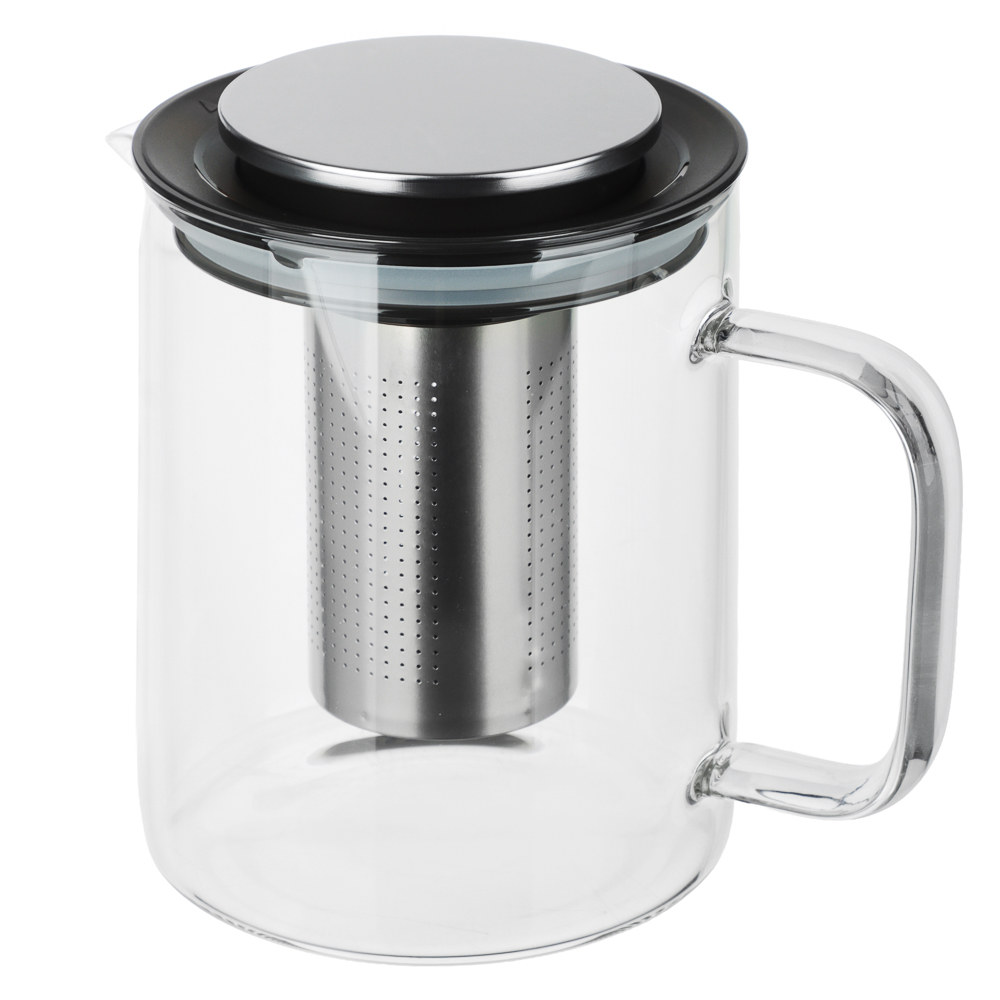 SATOSHI Монблан Чайник заварочный 1200мл, стекло, нерж.сталь - #5