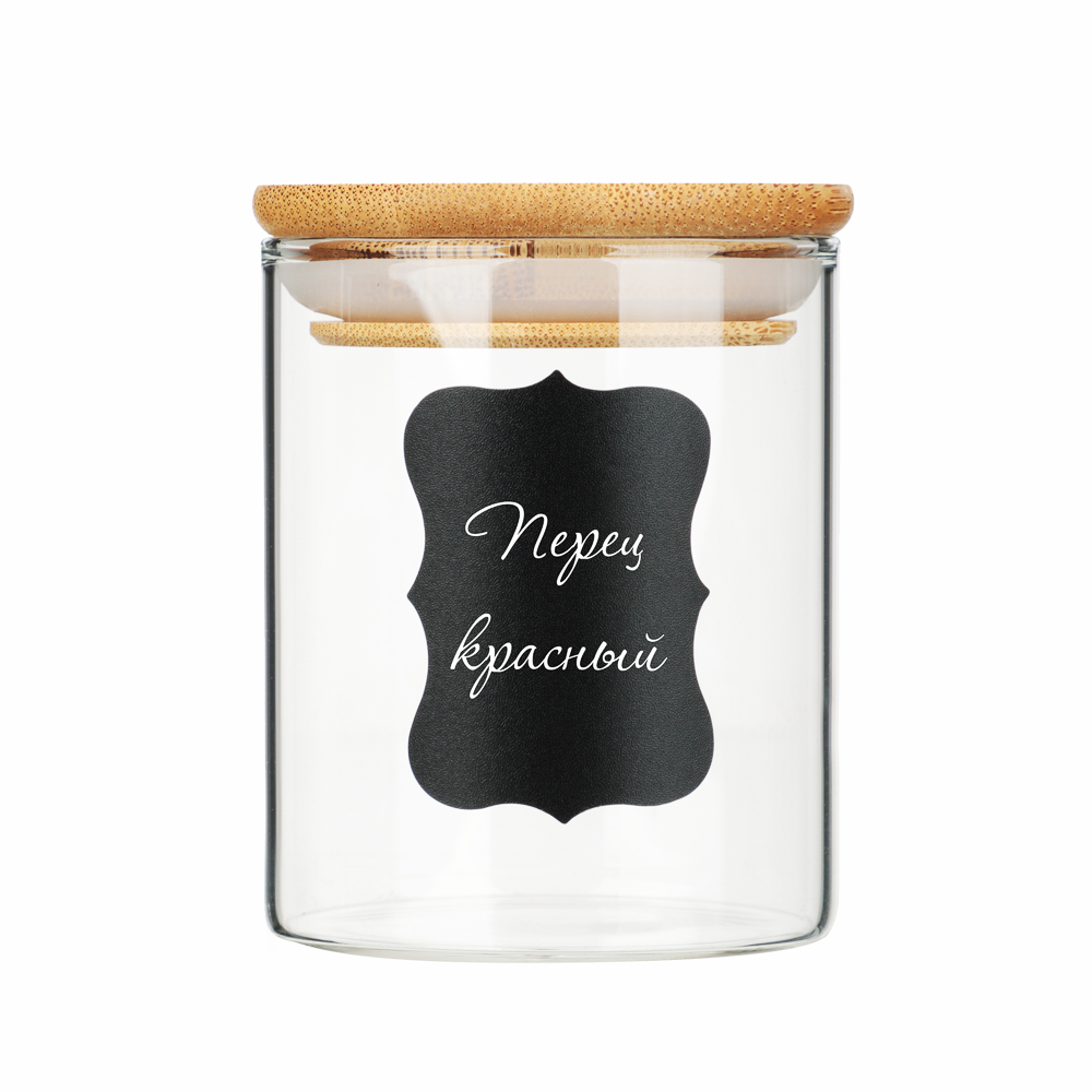 VETTA ЭКО Набор банок для специй, 4шт., 190мл,стекло, бамбук - #6