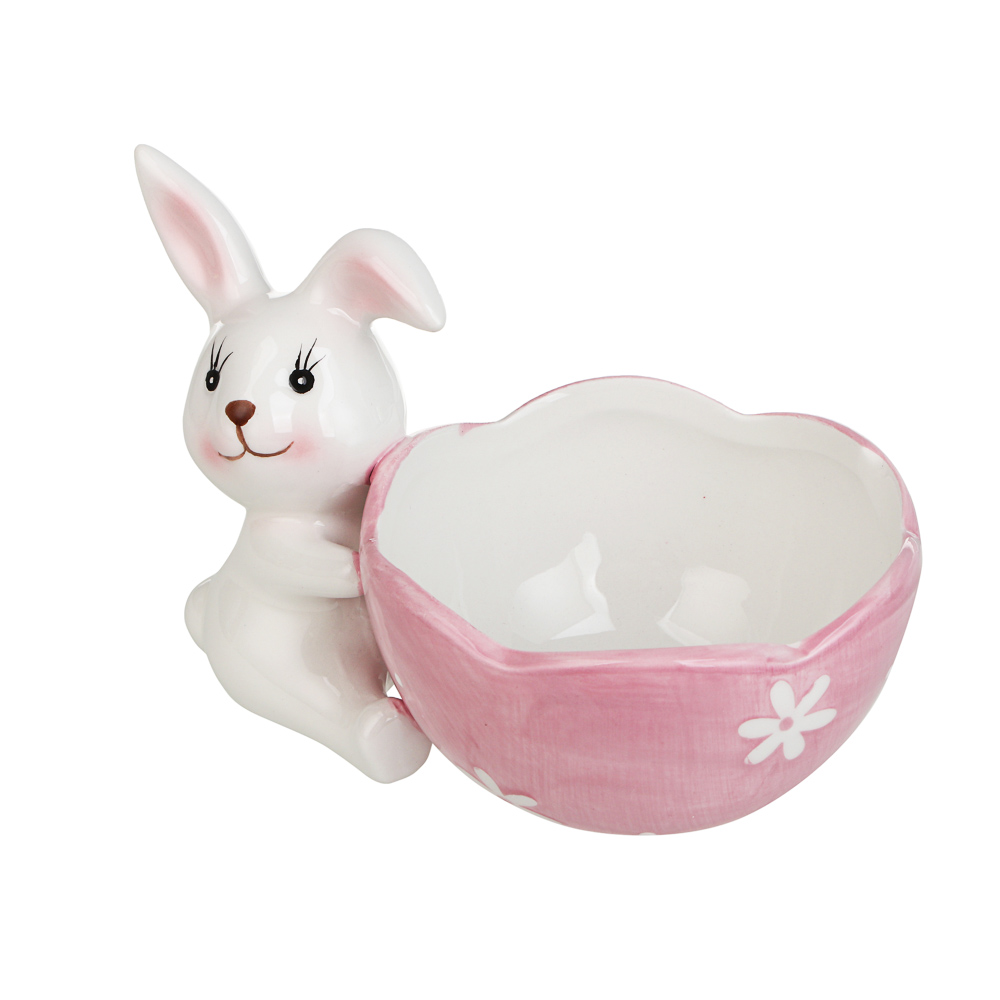 Конфетница тм LADECOR "Кролики" 11x16x9 см, 2 цвета - #4