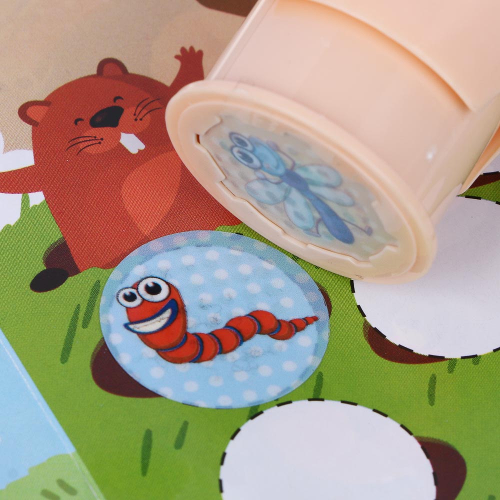 ХОББИХИТ Набор для творчества с печатями "Зверюшки", 9,5х7,5х6см, PP, 4 дизайна - #13