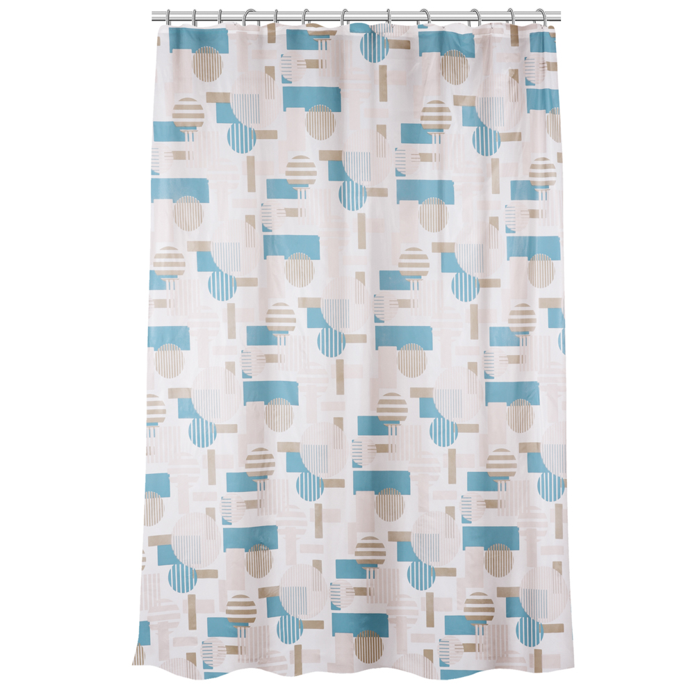 VETTA Шторка для ванной, ПЕВА, 30 г/м2, 180x180 см, Геометрия, 601 - #1