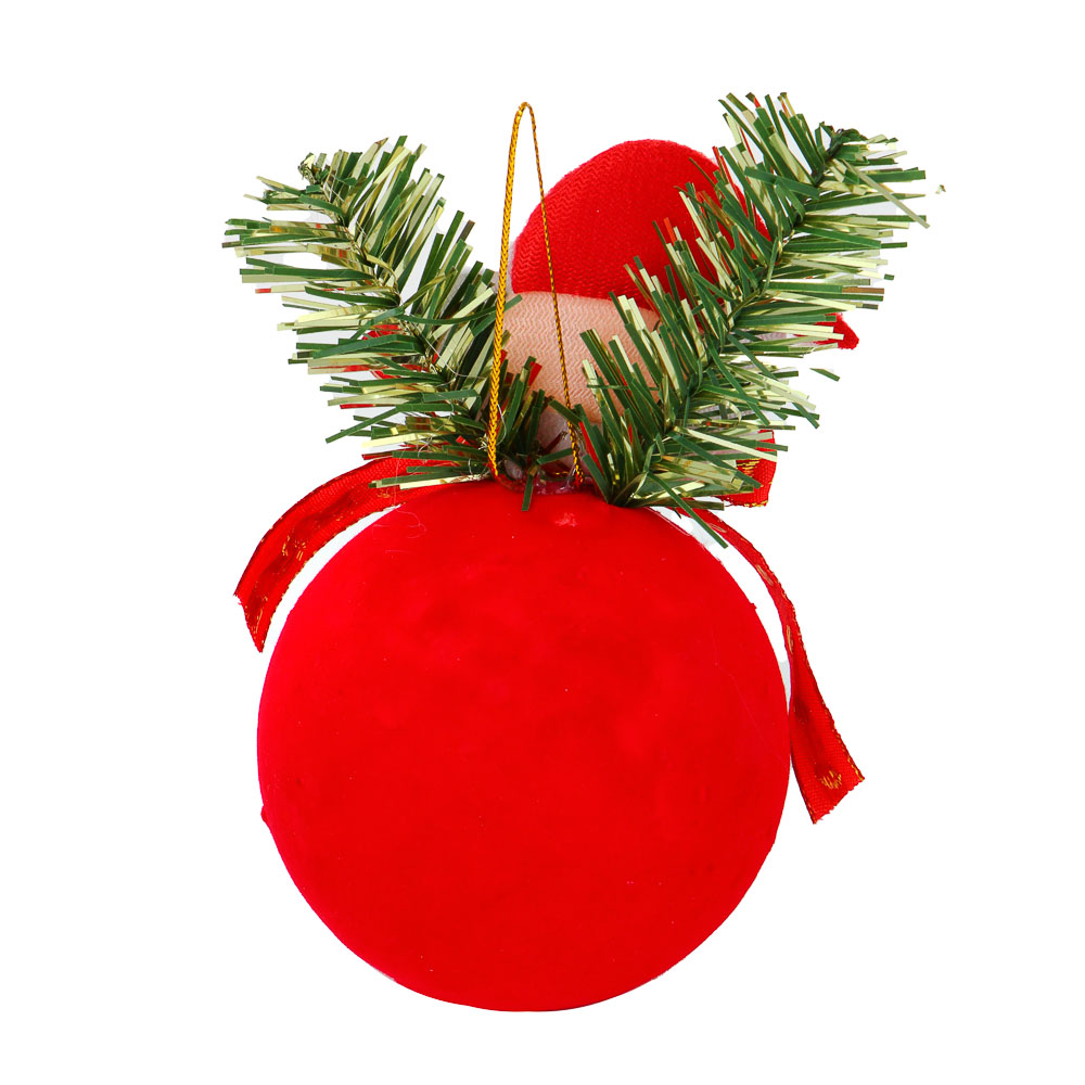 Украшение декоративное Сноубум подвесное шар "Санта", 8x14 см - #3