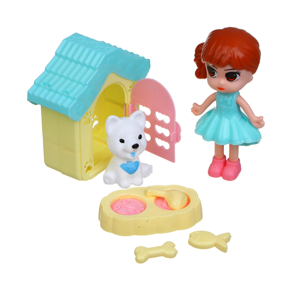 ИГРОЛЕНД Кукла с питомцем и акс., PP, ABS, 21,5х3,5х27,3 см, 3 дизайна - #7
