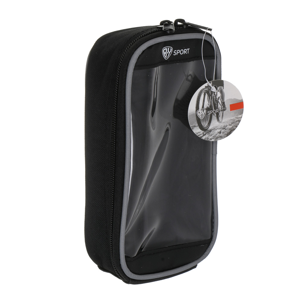 Велосумка на руль, тм BY SPORT, 18х8см, оксфорд 600D, ПВХ, черная - #6