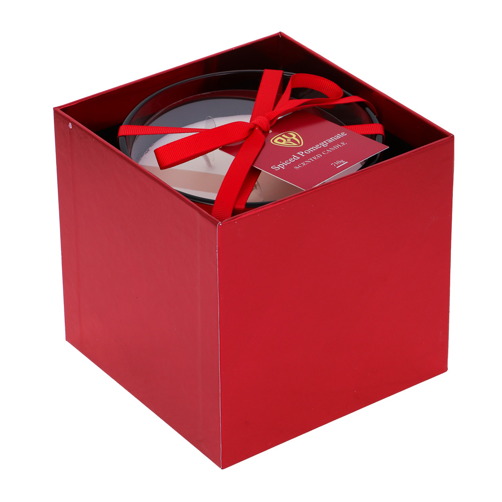 BY Свеча ароматическая, в стеклянном подсвечнике, 13,5x13,5x12,6 см, 710 гр, Spiced Pomegranate - #5