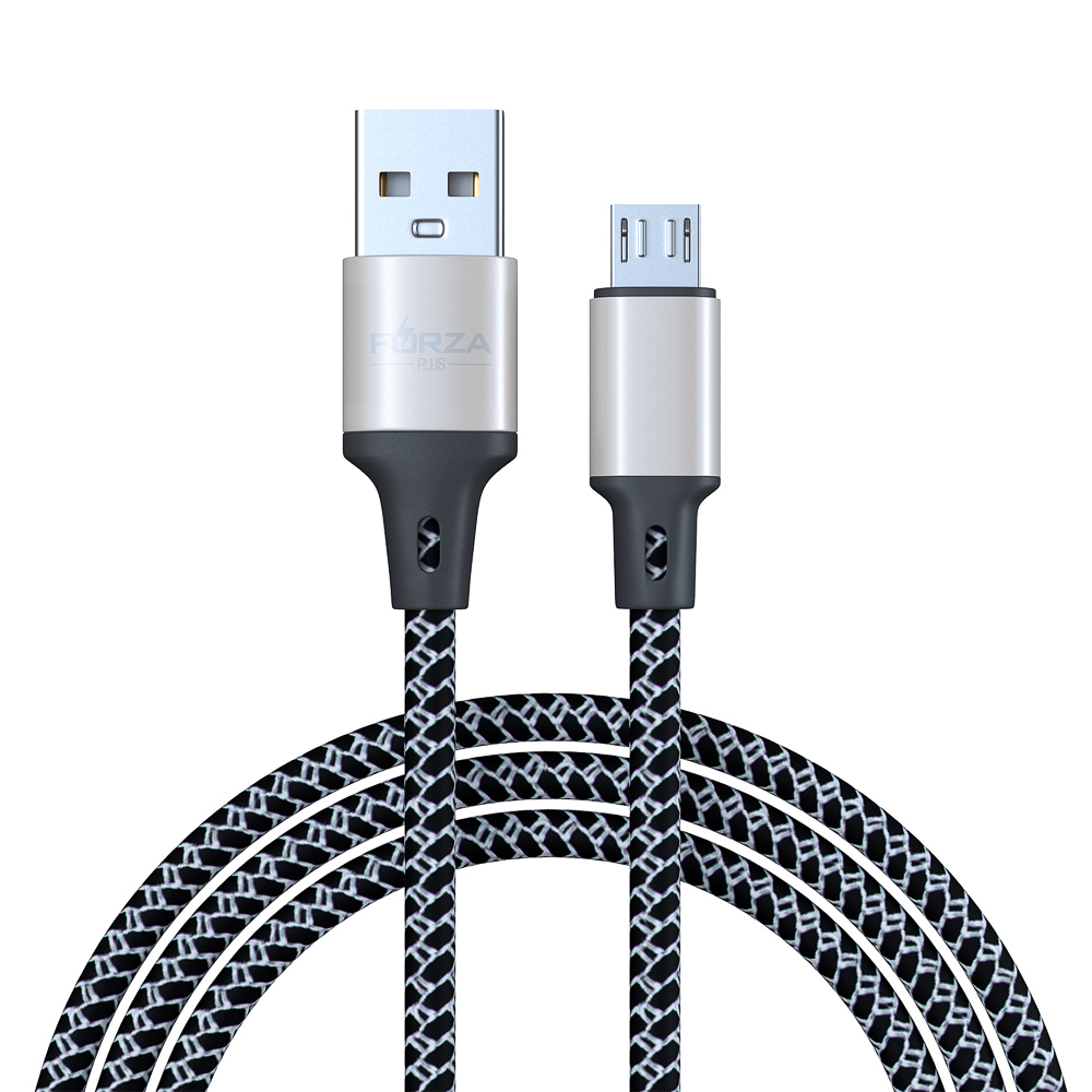 FORZA Кабель для зарядки Футбол Micro USB, 1м, 2А, стикеры в комплекте, 2 цвета, пакет - #1