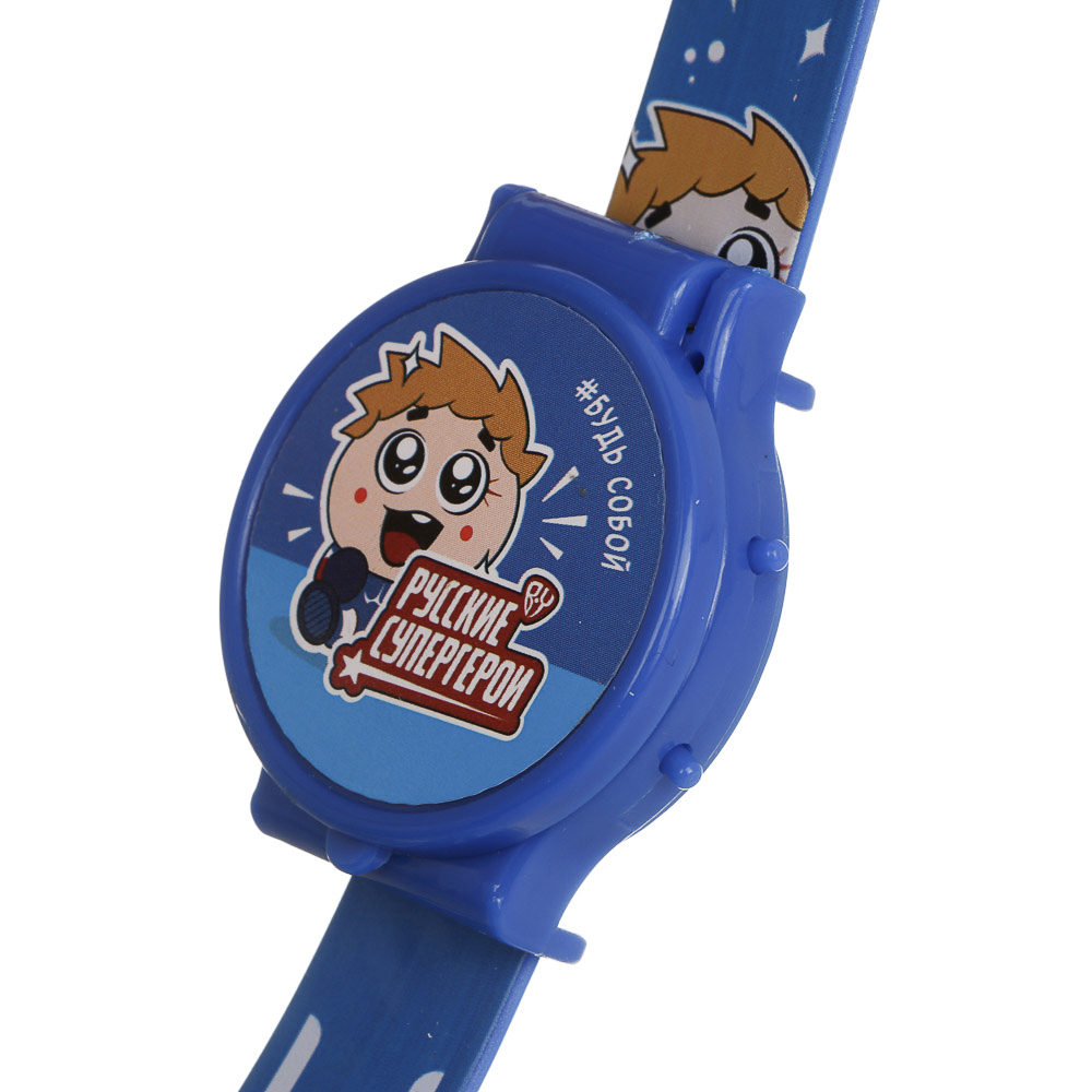 Часы детские электронные "Русские Супергерои", PVC, пластик, 1*LR41, тм BY - #12