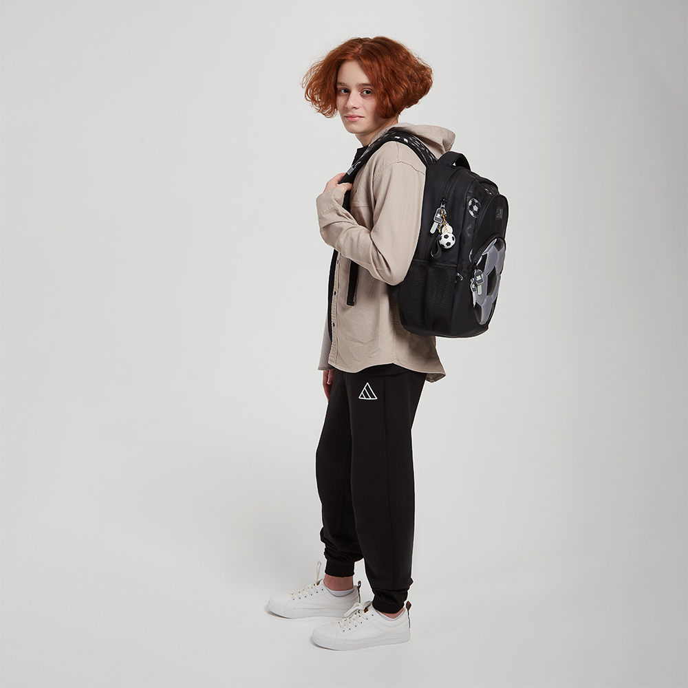 Серебряный Мяч Рюкзак подростковый 41х31х13см, 2 отд., 3 карм, ручка, прорезин.нейлон, отд.иск.кожей - #7