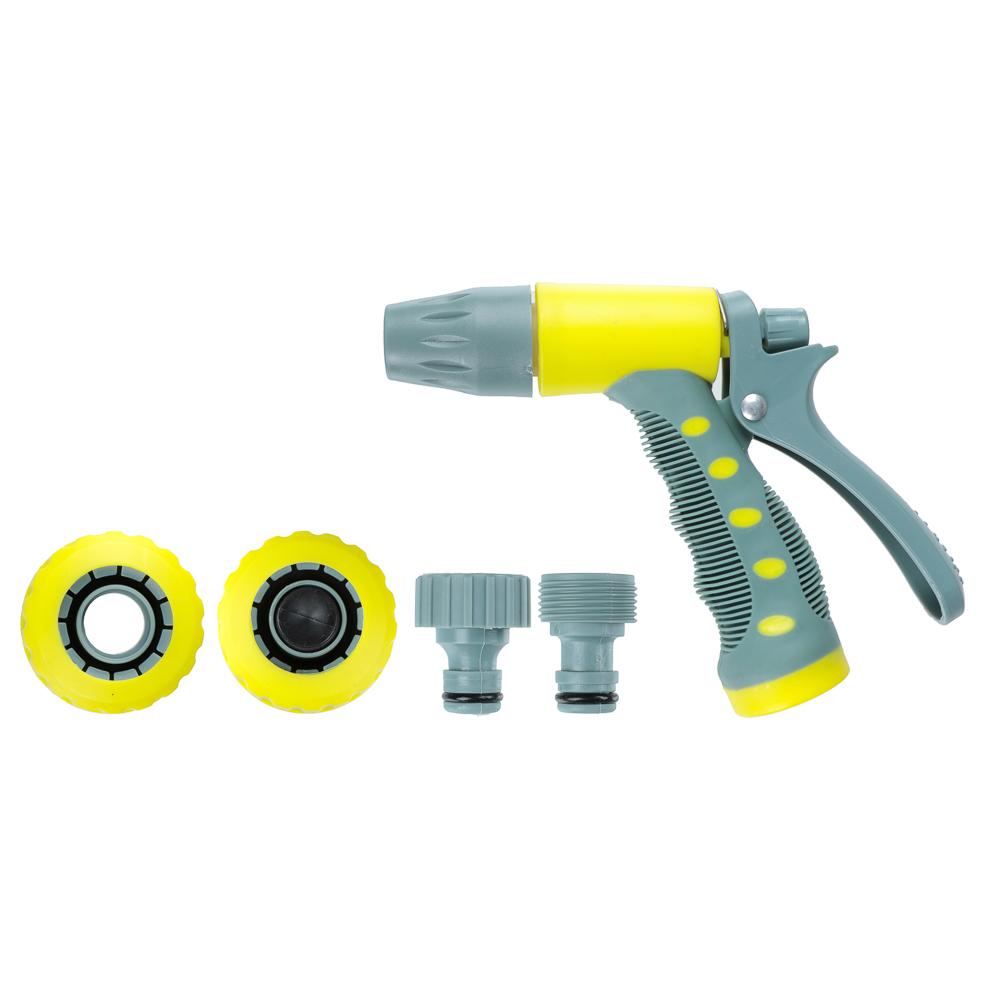 Набор для полива (пистолет-распылитель + 2 коннектора 3/4" + штуцер) пластик INBLOOM - #1