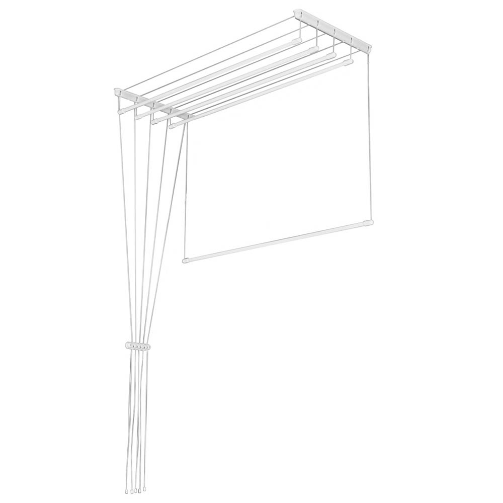 Сушилка для белья потолочная Лиана 1,4м, 5 линий, белая - #1