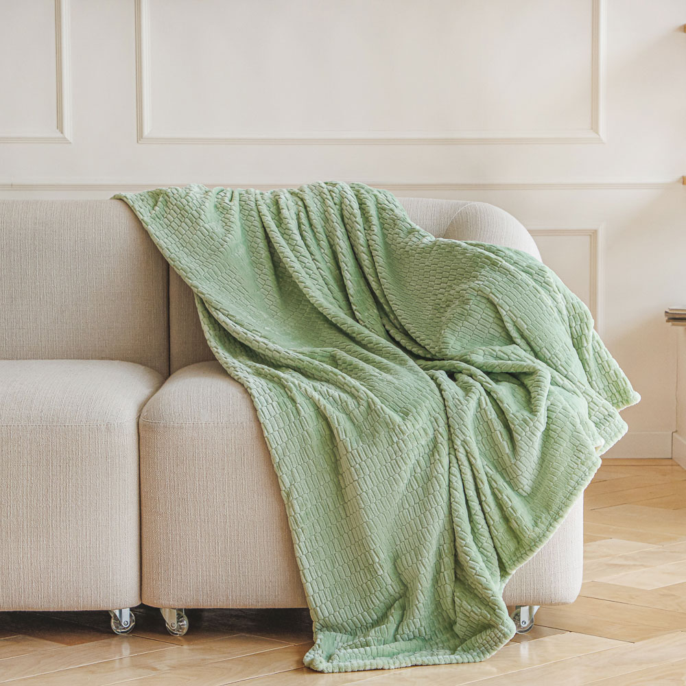 PROVANCE Плед микрофибра, 180х200см, 300гр/м, зеленый - #8