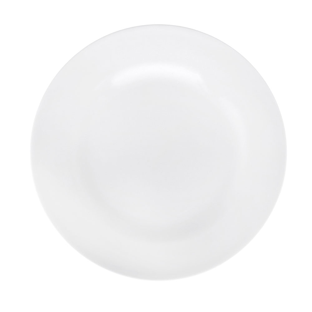 Тарелка мелкая без рисунка белая 200 мм, фарфор - #1