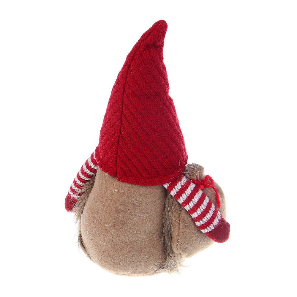 СНОУ БУМ Фигура декоративная "Гном" 26,5 см, полиэстер, красный - #3