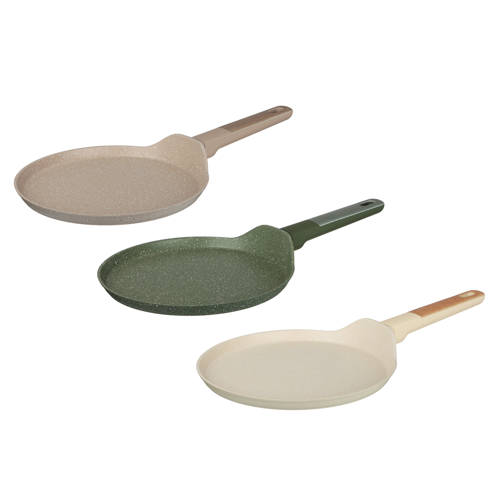 SATOSHI Кантри Сковорода литая блинная d24см, антипригарное покрытие мрамор, индукция, 3 цвета - #1