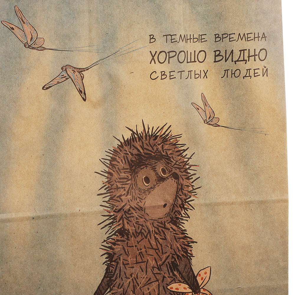 Пакет подарочный с кручеными ручками 24х14х30см, "Ёжик в тумане", в ассортименте - #8