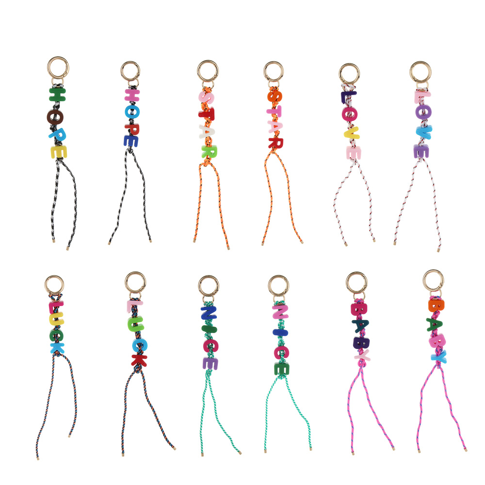 Подвеска брелок паракорд и бусины тм ЮL Wish, нейлон, пластик, 21,5 см, 6 дизайнов - #1