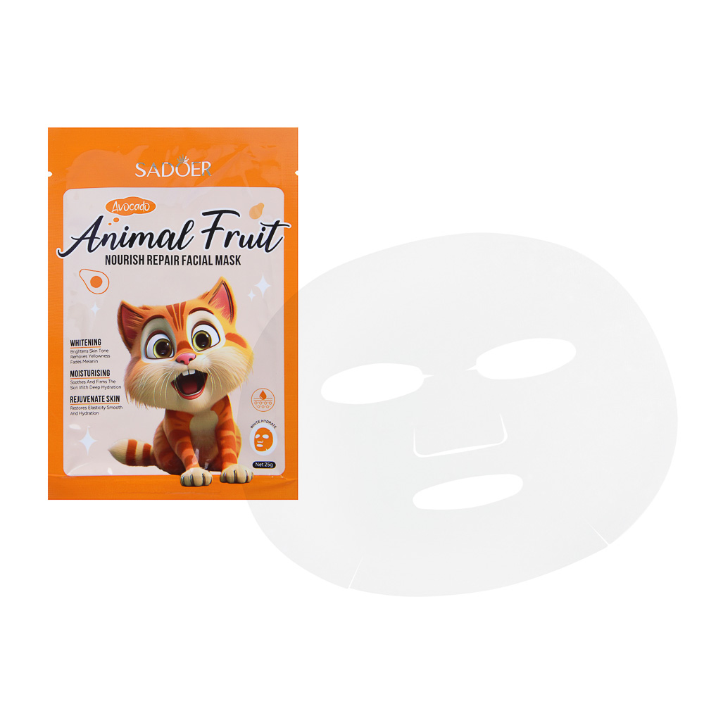 SADOER Маска тканевая питательная восстанавливающая, 25 гр, масло авокадо - #4