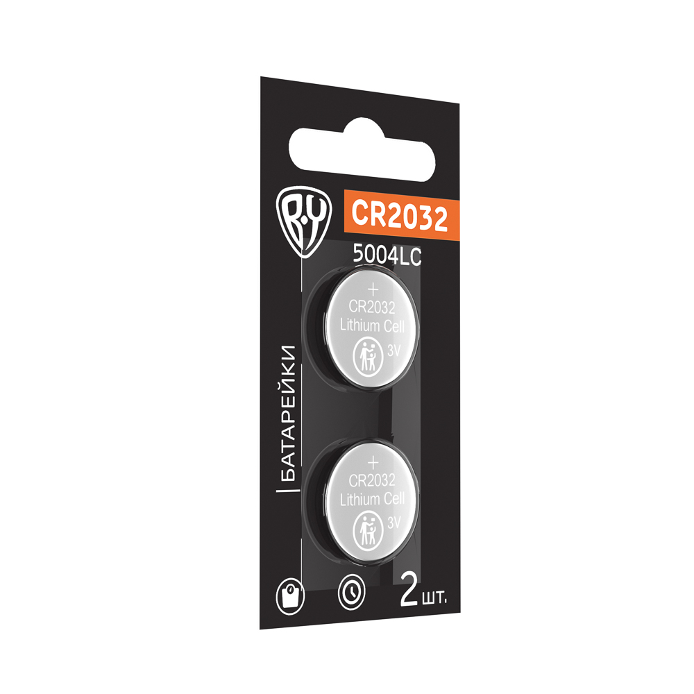 BY Батарейки CR2032 (5004LC) 2шт в блистере, литиевые 3V - #2