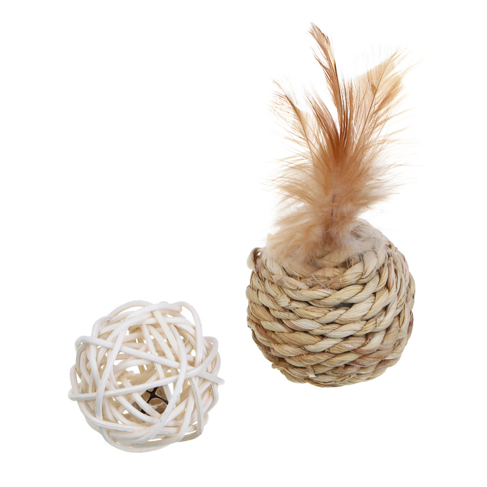 VETTA Игрушка для домашних животных, плеть, перо, набор 2 шт - #1