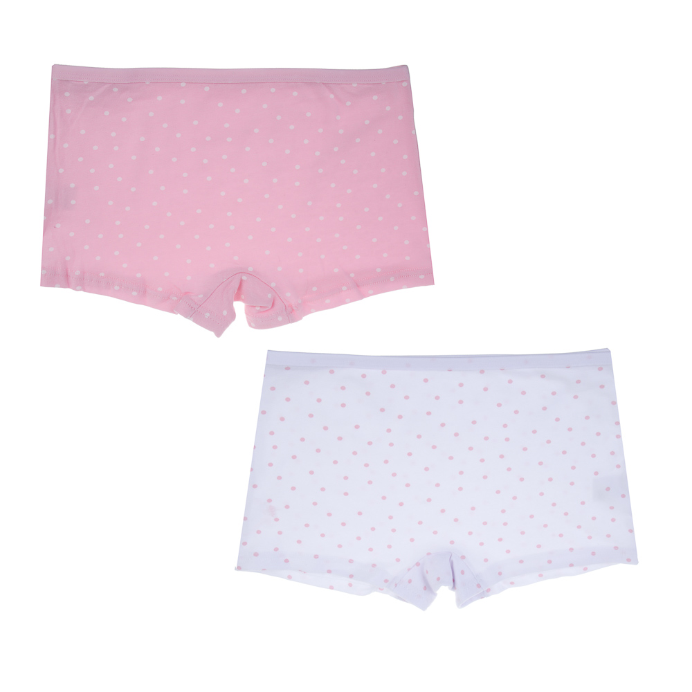 GALANTE Трусы-шортики для девочек 2 шт, р.122-128, 95%хлопок, 5%спандекс, разноцветный, НБ25-24 - #1
