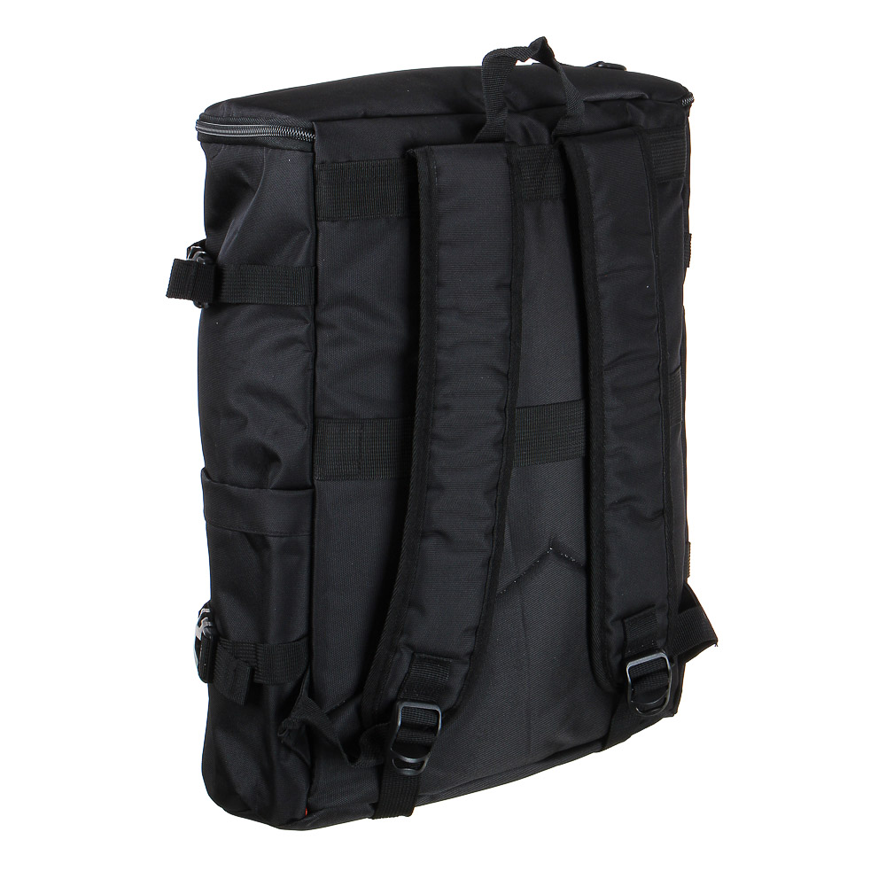 Рюкзак-сумка 45x32x16см, 1 отд., 3 карм., наплеч.ремень, ручка, утяжки, голограф.принт, ПЭ, черный - #5
