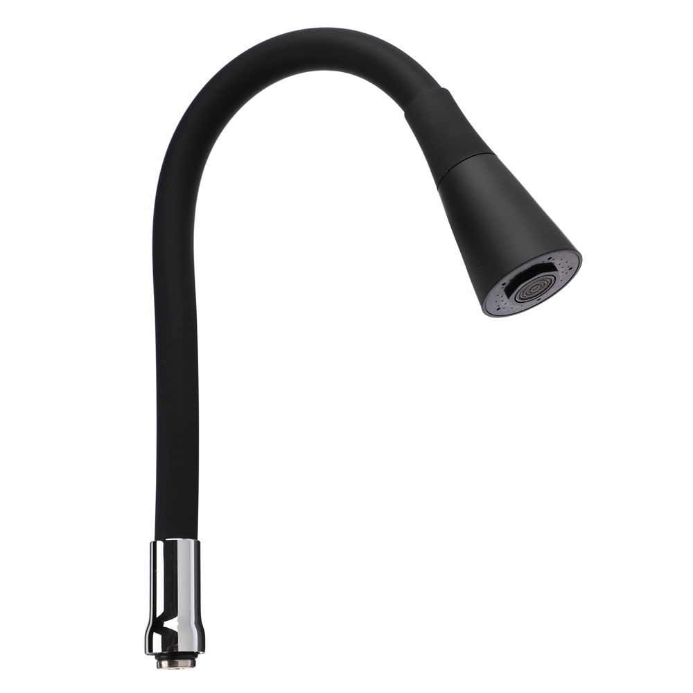 Излив смесителя для кухни, силиконовый, 2 режима, черный - #1