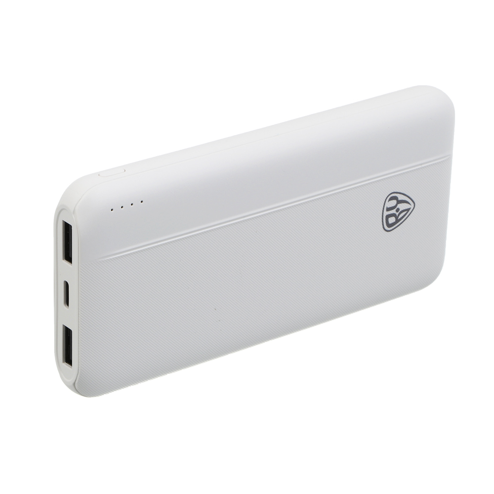 FORZA Аккумулятор мобильный, 10000мАч, 2xUSB-A, 1xUSB-C, 1xMicro-USB, ребристый, 10W, белый - #8